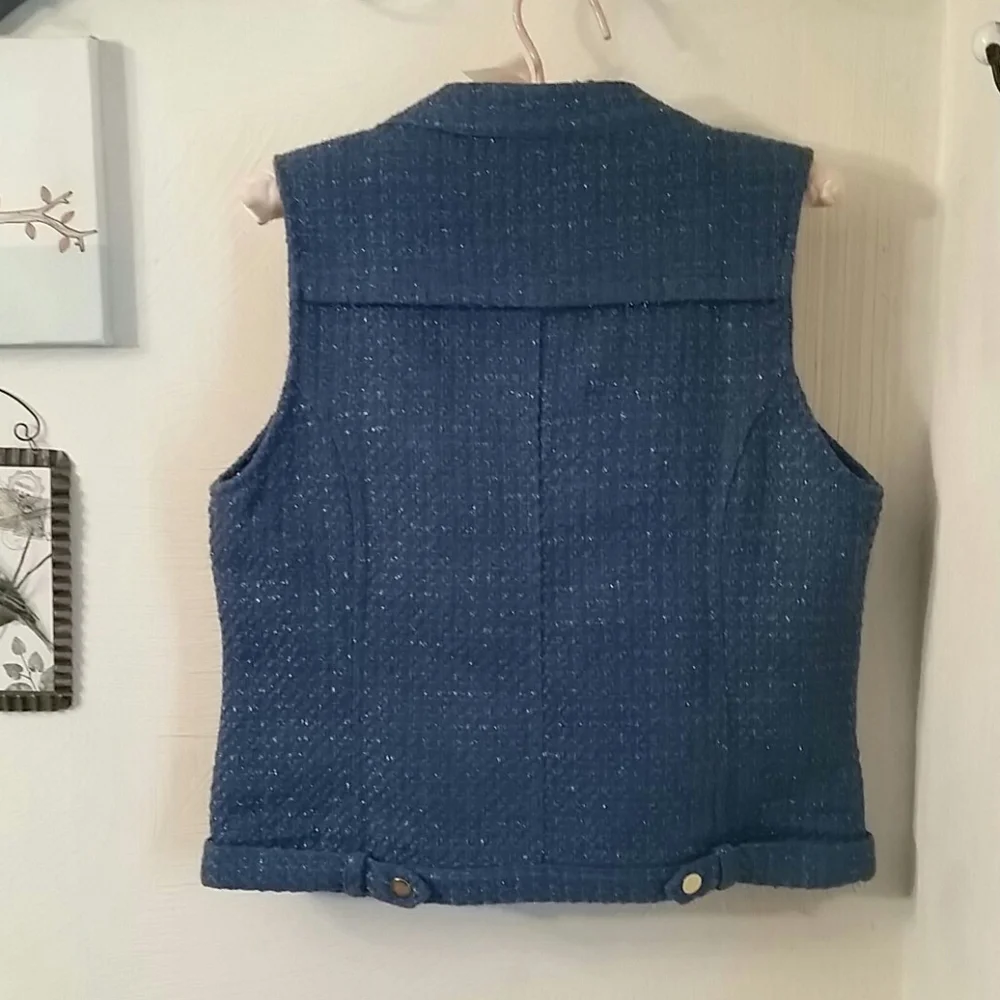 Randolph Duke lined boucle moto vest, XS - Picture 2 of 7
